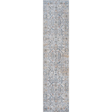 Brandy Rustic Border Low-Pile Machine-Washable Area Rug
